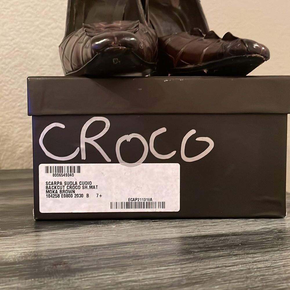 TOM FORD GUCCI CROC 🐊 hornback pump NWB 7.5 or 7 - Picture 4 of 16